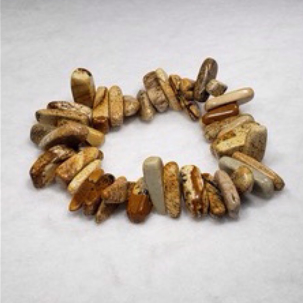 Handmade boho beaded stretchy bracelet
